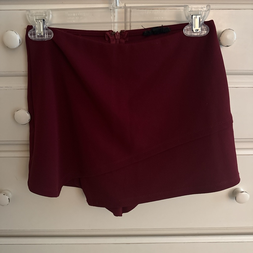 Burgundy Skort